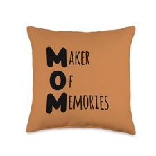 Maker Of Memories Mom Funny Mothers Day Cute Word Throw Pillow Decorative