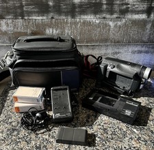 JVC GR-AXM225U Compact VHS Camcorder With Battery, Battery Charger  More  Case