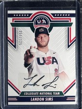 Sims, Landon - 2022 USA Baseball Stars & Stripes - Autograph - 56/125 - INV