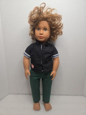 Our Generation by Battat | 18'' Boy Doll Curly Brown Hair, Green Eyes No Shoes
