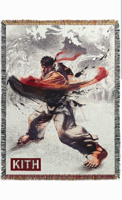 Kith x Marvel vs Capcom Ryu Gobelin Decke Limited Edition Brandneu