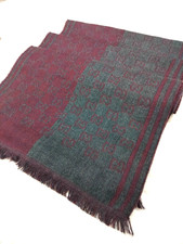 Gucci women's GG Scarf Muffler Stole Shawl 100 Lana wool made in italy
