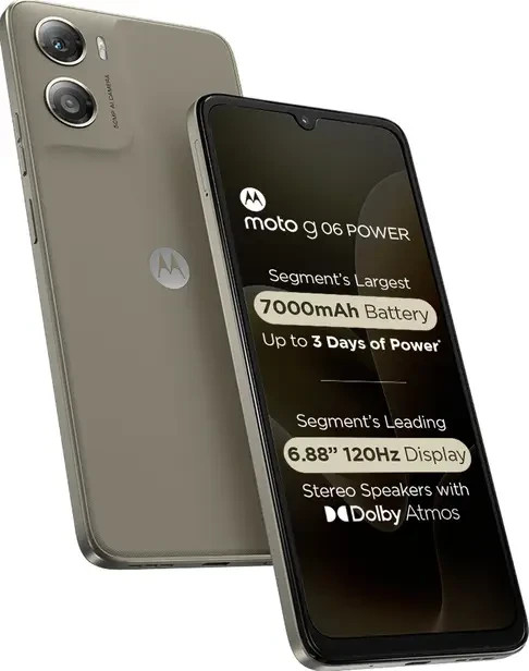 Motorola Moto G06 Power Oak Factory Unlocked 4GB RAM 64GB Storage