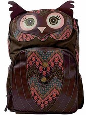 Bongo Tribal Owl Backpack, School Travel Bag Fashion Daypack