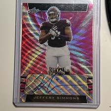 2019 Leaf Flash Jeffery Simmons Rookie Auto 8/10 Pink Metal Draft BA-JS2