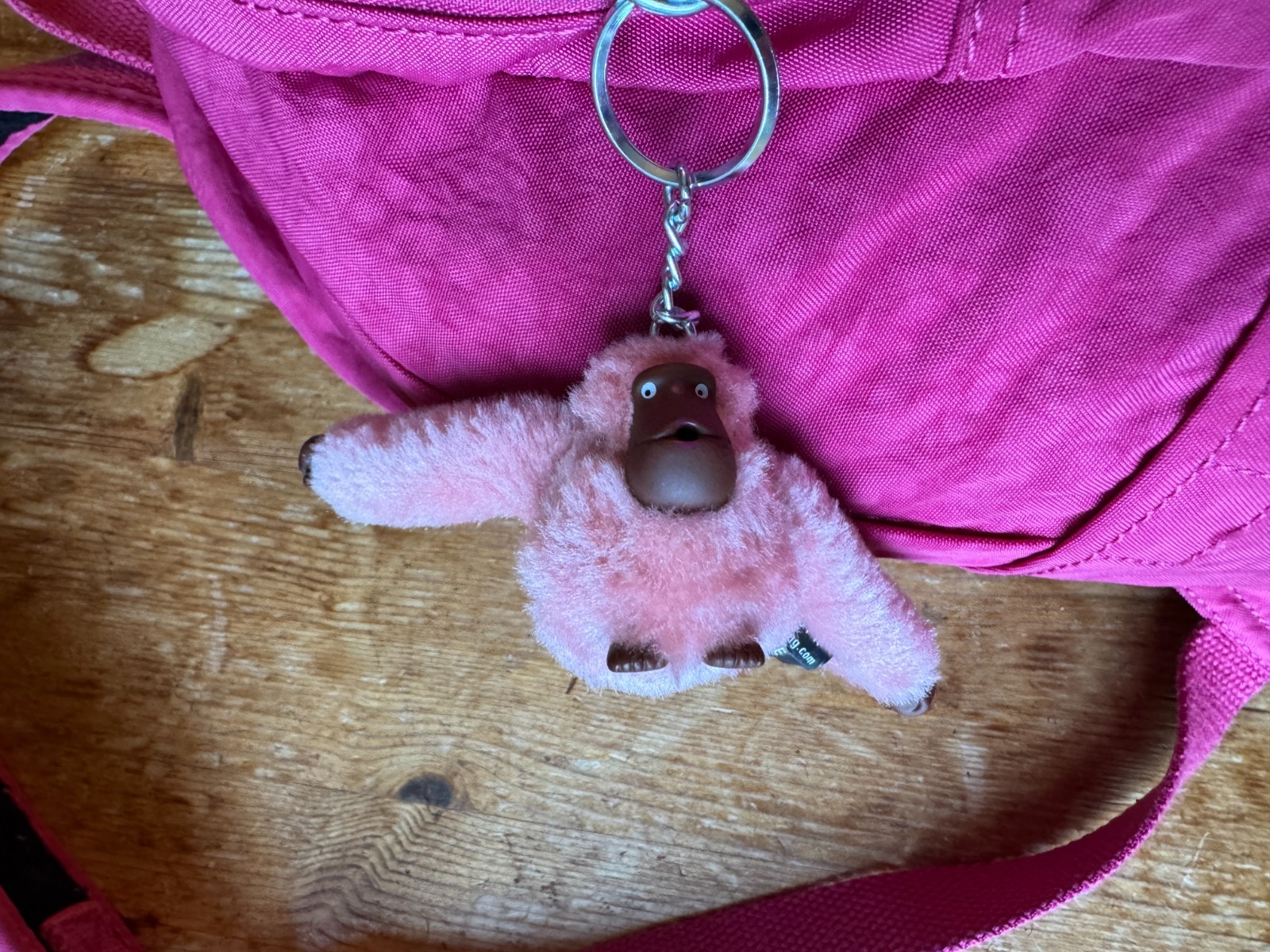 KIPLING PINK HANDBAG RUCKSACK BACKPACK MONKEY TEX… - image 3