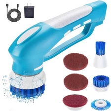 Cordless Power Scrubber for Cleaning Bathroom & Kitchen - Electric Handheld Scru