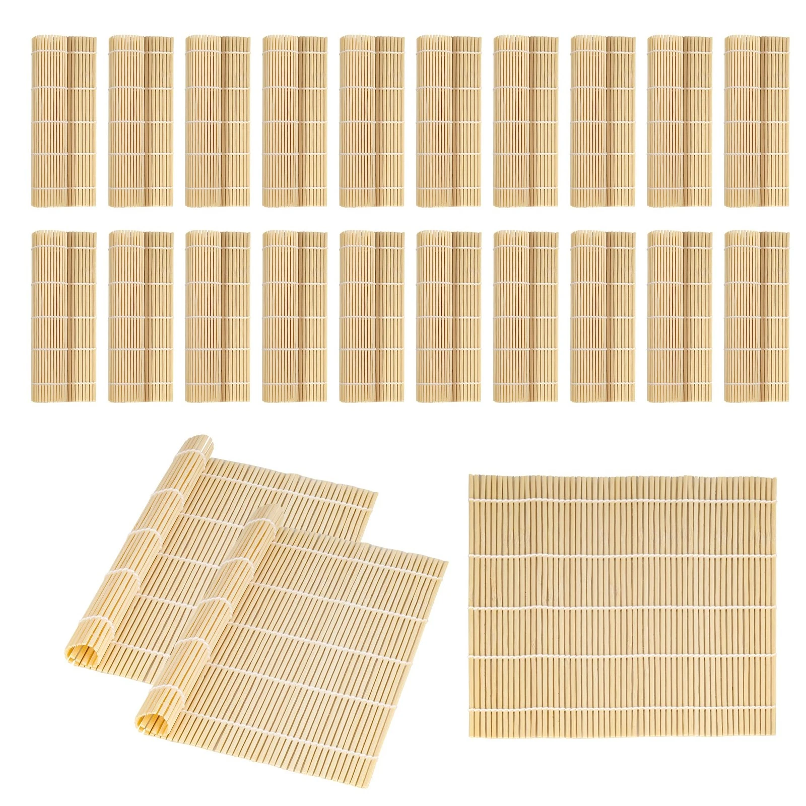 20 Pcs Bamboo Sushi Rolling Mat Bulk, 9.5 x 8.9 Inch Bamboo Square Sushi Mat ...
Opens in a new wind