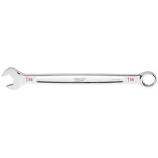 Milwaukee Tool 1-3/8" SAE Combination Wrench, 12-Point, Steel, Chrome, Ergonomic