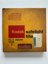 Vintage Darkroom Glass Kodak Safelight Filter 5 1/2" 8 