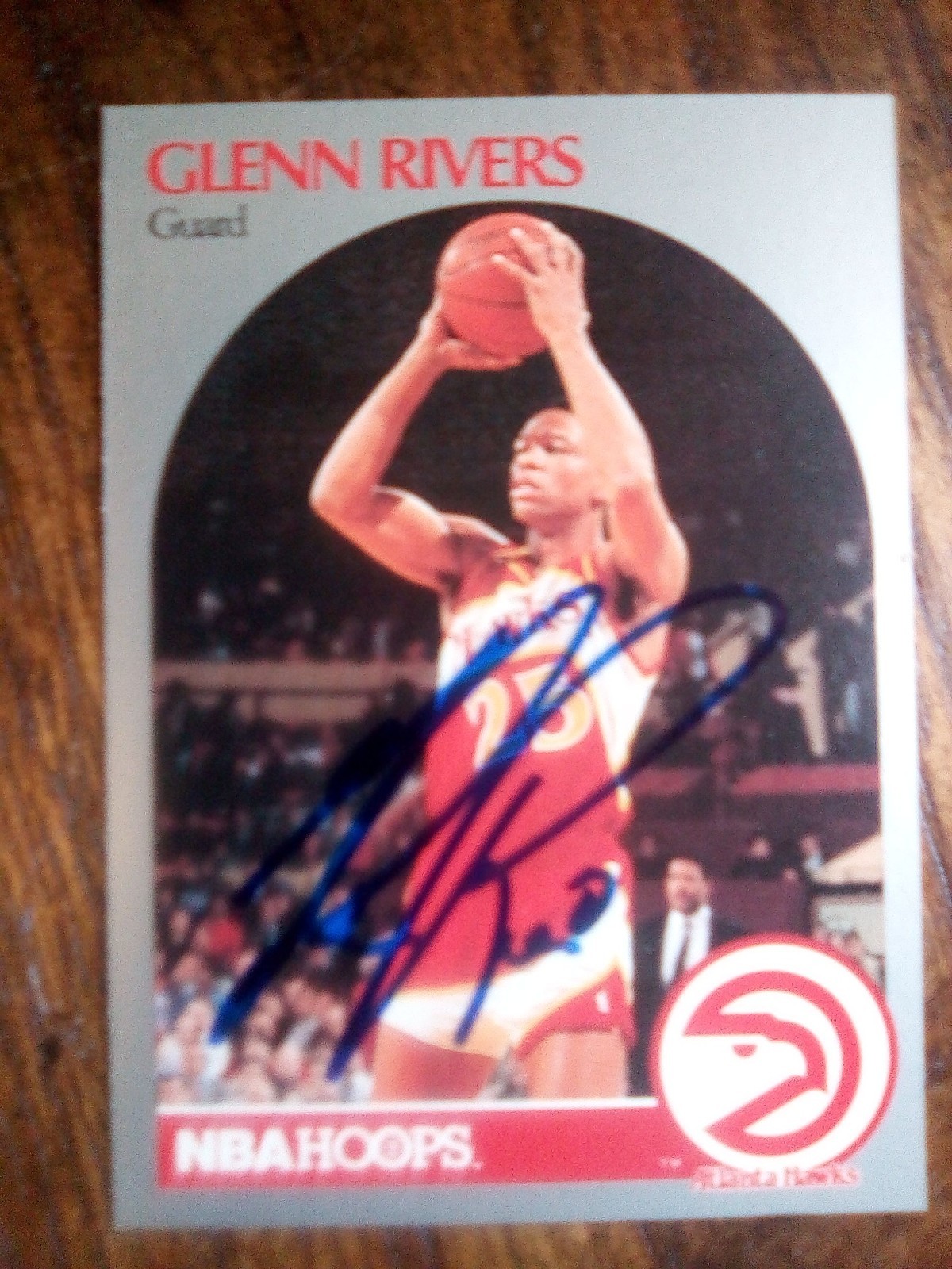 autograph doc rivers 1990 hoops card 