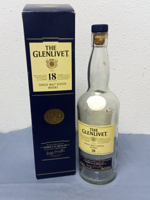 The Glenlivet 18 Year Single Malt Scotch Whisky Empty Bottle And Box