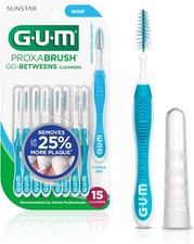GUM Proxabrush Go-Betweens - Wide - Interdental Brushes - Soft Bristled Dental P