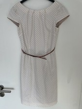Comma Kleid Gr. 36 weiß/beige mit Gürtel