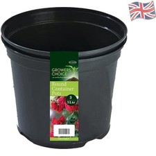 Professional-Grade 5L Round Planters - Tildenet Black Pots Pack of 3 for Gardens