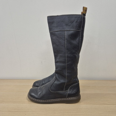 Dr Martens Mayen Tall Knee High Navy Soft Leather Zip Boots Size Uk Eu 38  UK - Main Image