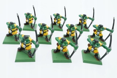 Warhammer Fantasy Battle Orc Bogenschützen 10er Set Vintage Plastik Miniaturen