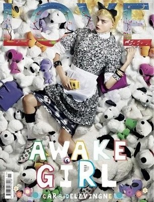 LOVE #12 Autumn/Winter 2014 Awake Girl CARA DELEVINGNE Kendall Jenner @ NEW