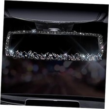 Bling Car Rearview Mirrors Decorations Rear View Mirror with HD HSJ-Black Gem