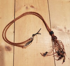 Braided Leather Eyeglass Sunglass Retainer Holder Lanyard western adjustable