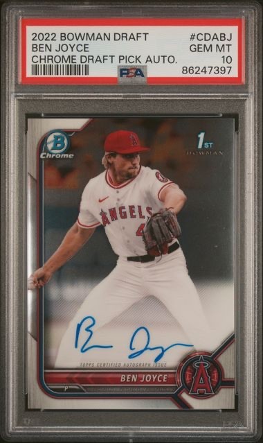 2022 Bowman Draft Ben Joyce CDA-BJ Auto PSA 10