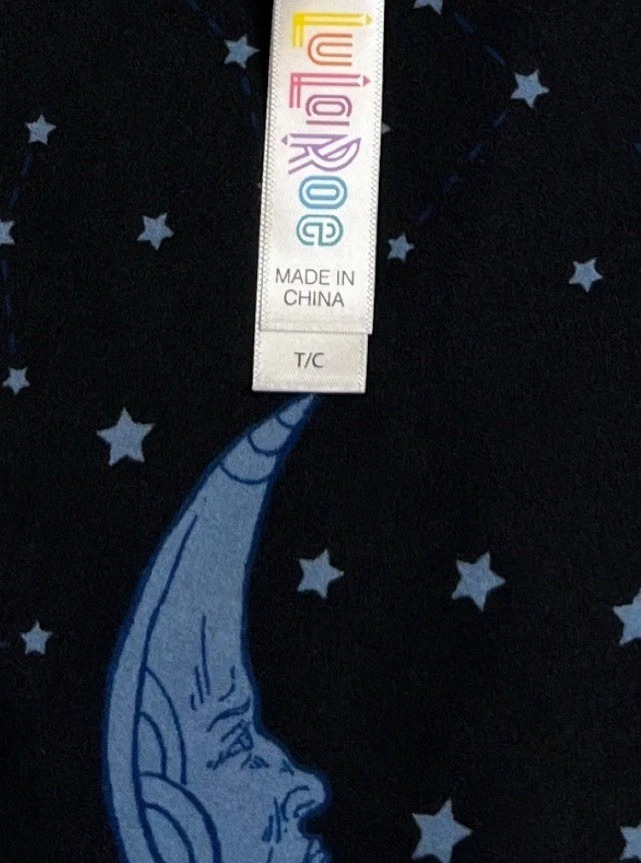 Leggings LuLaRoe TC Alto Curvilíneo UNICORNIO Estrellas SOL Media Luna Galaxia Celestial Foto 4 de 4