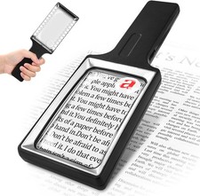 Large 10X 30X Magnifying Glass with Light, Handheld Magnifying Glass for Reading