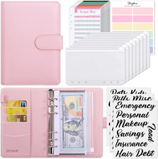 Budget Binder, Money Saving Binder with Zipper Envelopes, Cash Envelopes and Exp