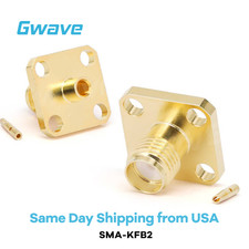 SMA Female Connector for .086' Series Cables with 4 Hole Flange, DC - 18GHz