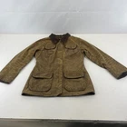 Barbour L1600 Distressed Look Wax Utility Jacket Women’s UK 8 Brown Field Coat