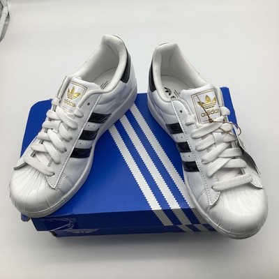 Adidas Superstar II W Women's White Black Gold Sneakers Shoes JS4010 Size 9 NWT