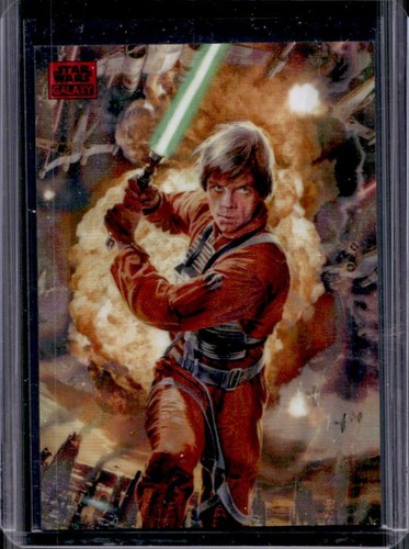 2025 Topps Chrome Star Wars Galaxy Luke Skywalker Magenta Lava Refractor #/250