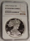 New Listing1995-P Proof American Silver Eagle $1 NGC PF70 ULTRA CAMEO