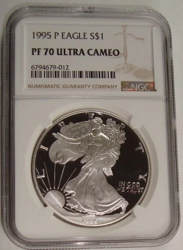 New Listing1995-P Proof American Silver Eagle $1 NGC PF70 ULTRA CAMEO