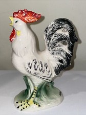 Vintage Hand Painted Rooster Figurine Ceramic Made in Japan 6" Tall