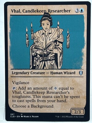 Vhal, Candlekeep Research NM/M* SHOWCASE Commander Baldur's Gate 387 -UnltdCards