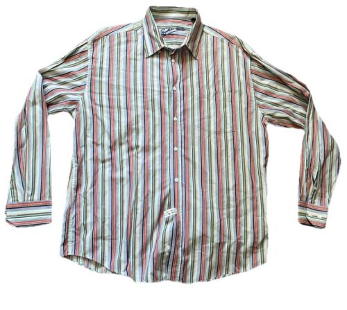 Bugatchi Dress Shirt Men's Collared Button Up Sz XL