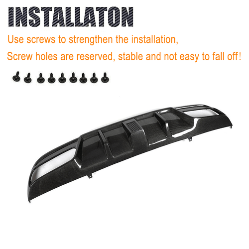Difusor trasero de carbono difusor trasero para Mercedes W205 C200 C300 C43 C63 AMG - Imagen 9 de 11