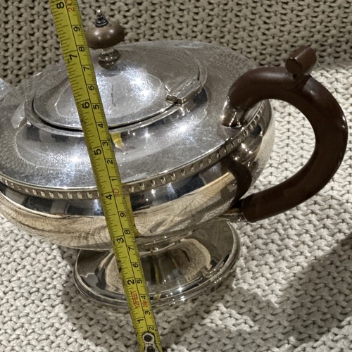 Silberteller Vintage Art Deco antike Teekanne und heißes Wasser - Bild 19 von 19