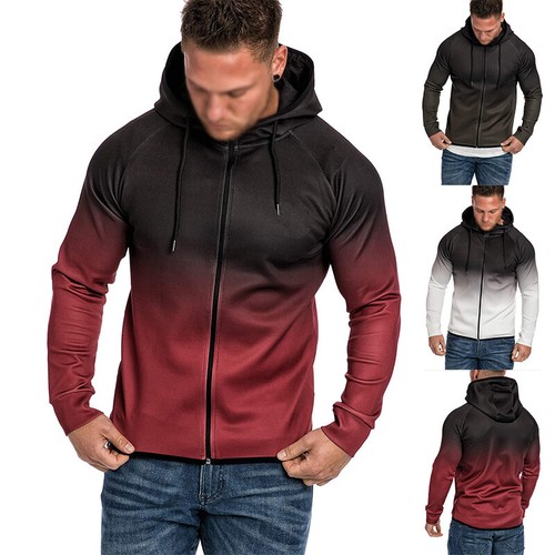 Slim Fit Hoodie Hooded Zip Coat 