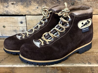 Fabiano Alps Hiking Mountaineering Boots Brown Suede Nubuck Italy Women's US 7 M
