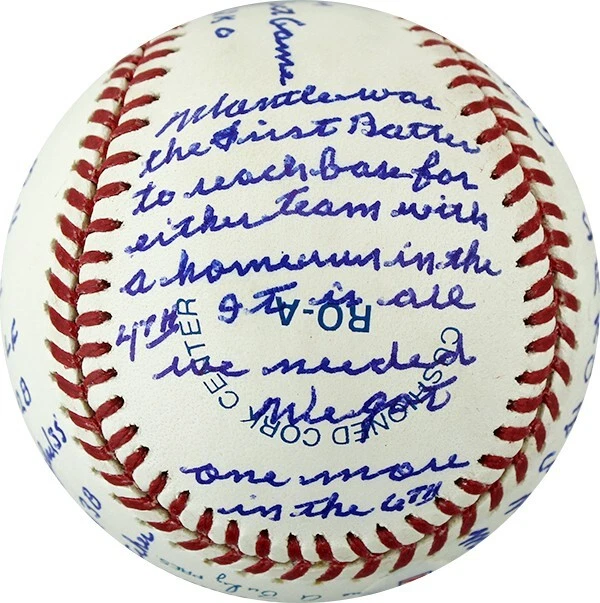 Don Larsen Autographed AL Baseball World Series PG Stats Story Inscriptions PSA - Image 3 of 4