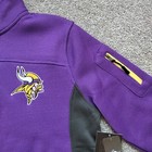 NWT S NFL Minnesota Vikings 1/4 Zip Fleece Lined Pullover Embroidered Shirt NEW — photo 7