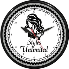 12.25" Personalized Wall Clock Hair Salon Spa Beauty Beautician 0125