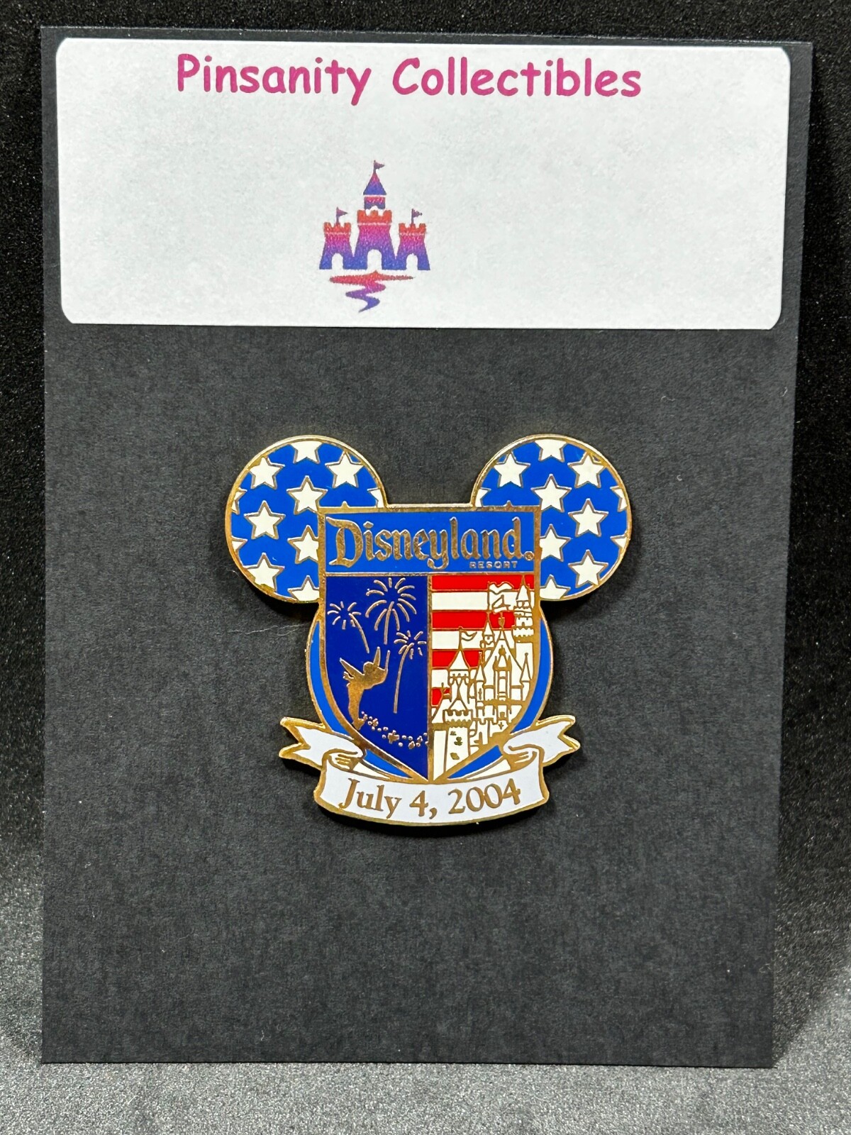 Vintage Disneyland Cast Member Only Pin Patriotic July 4th Work Day-LE
