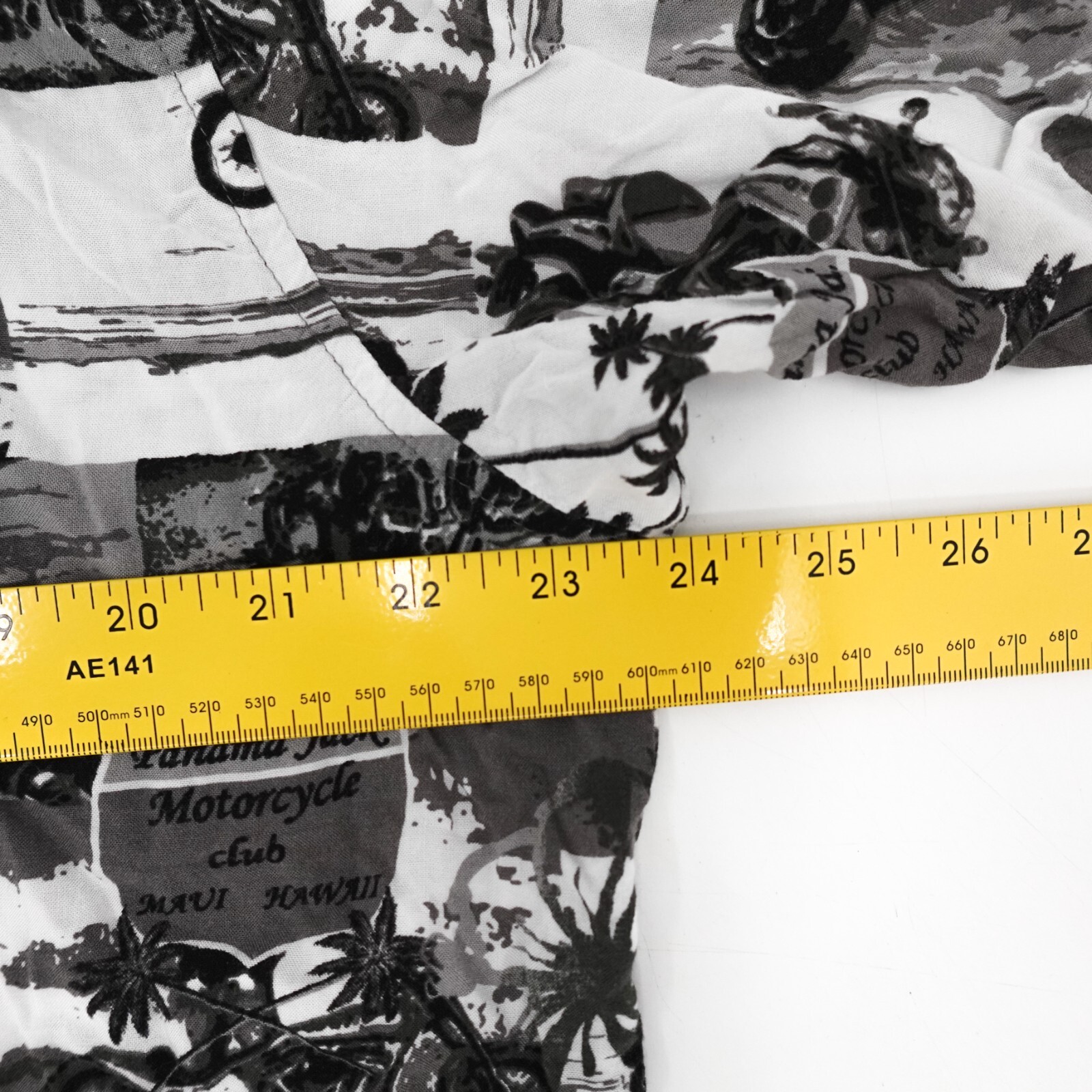 Panama Jack Shirt Mens Extra large Button up Black White Hawaiian Dirt Bike