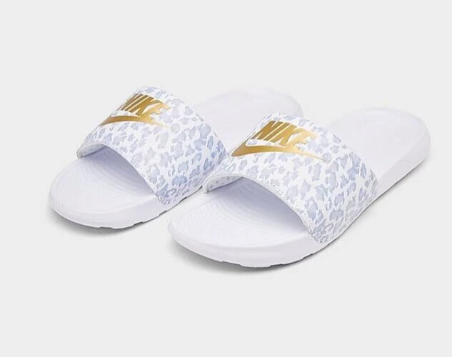 NIKE DONNA VICTORI ONE SLIDE grigio ghepardo oro taglia 7