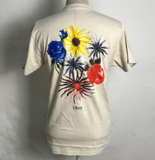 Obey Mens T-Shirt Summertime Cream Size M NEW...