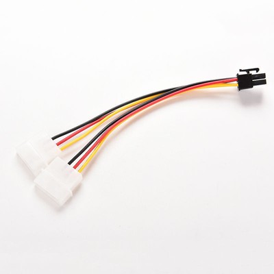 (Lot of 5) Athena Power  Dual IDE Molex to 6Pin PCI Express PCI-E Power Cable