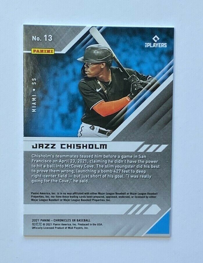 2021 Panini Chronicles XR Jazz Chisholm Red 59/199 RC #13